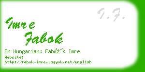 imre fabok business card